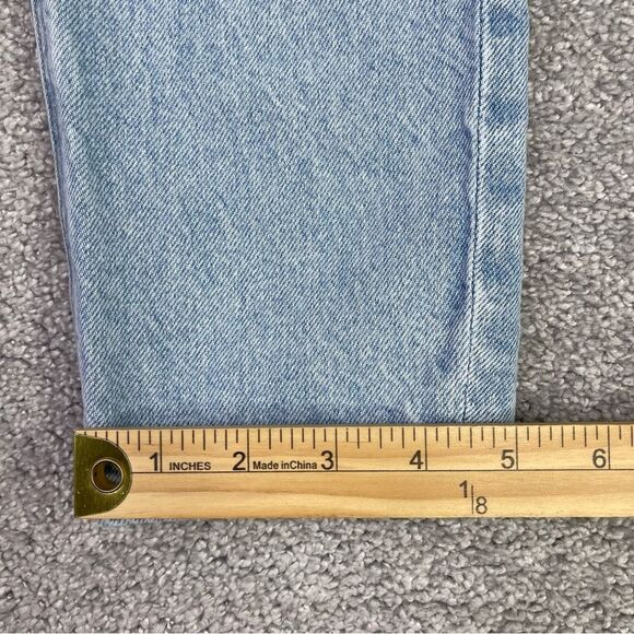 American Eagle Mom Jeans Women's 0 Blue Tapered Leg High Rise Light Wash - Picture 11 of 12